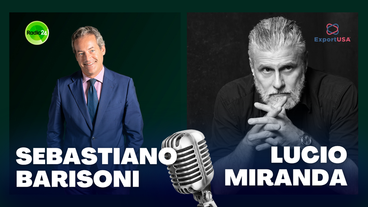 Sebastiano Barisoni from Radio 24 interviews Lucio Miranda from ExportUSA about techniques to mitigate the impact of U.S. tariffs